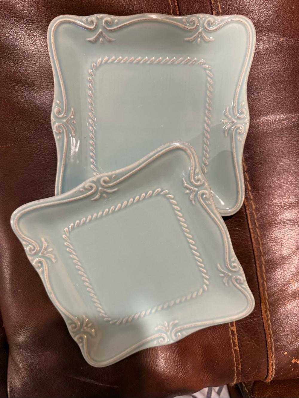 Blue Southern Living Decorative Square Serving Plates - Set of 2
